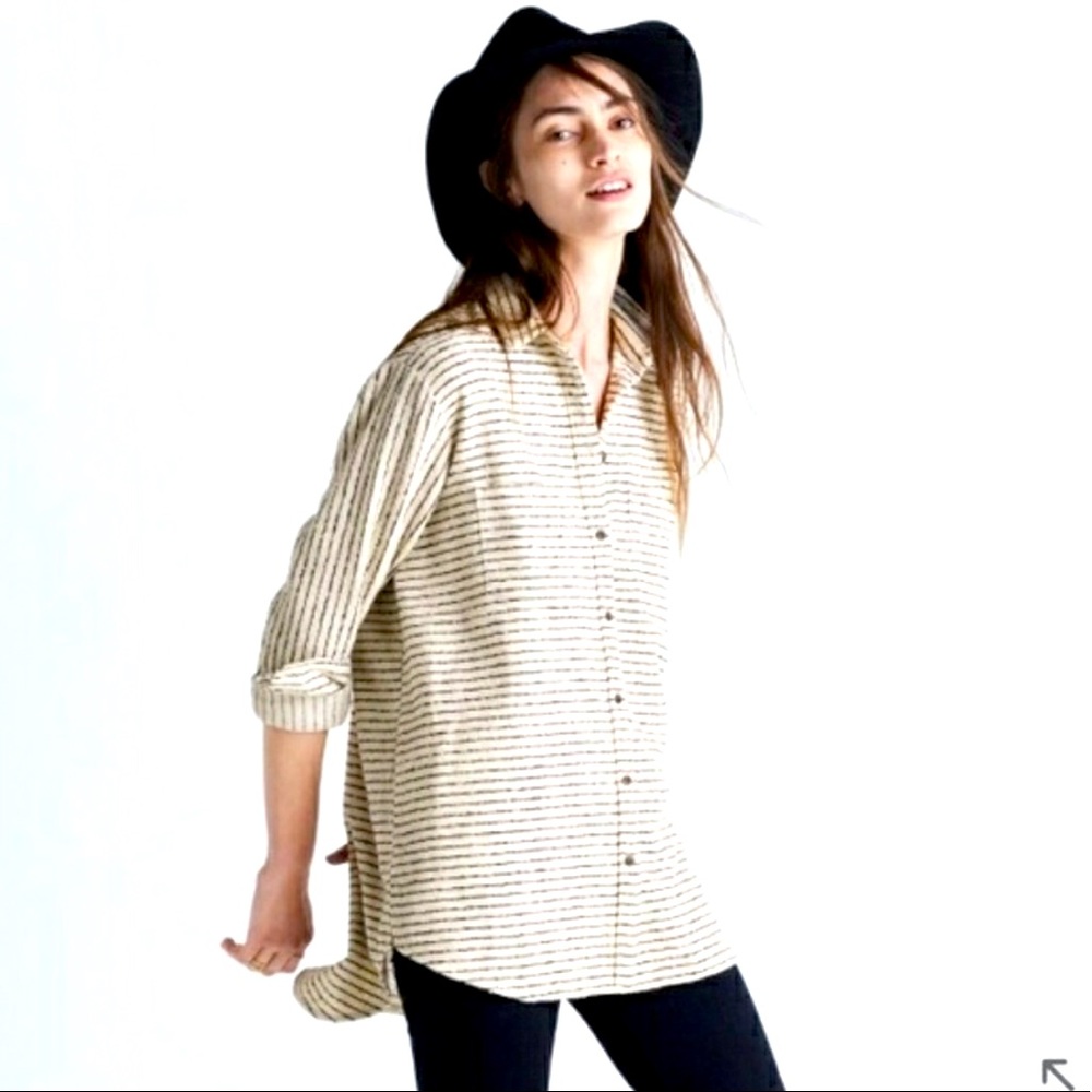 Madewell Ex Boyfriend Shirt in Mick Stripe